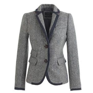 J. Crew Schoolboy Herringbone Tipped Blazer